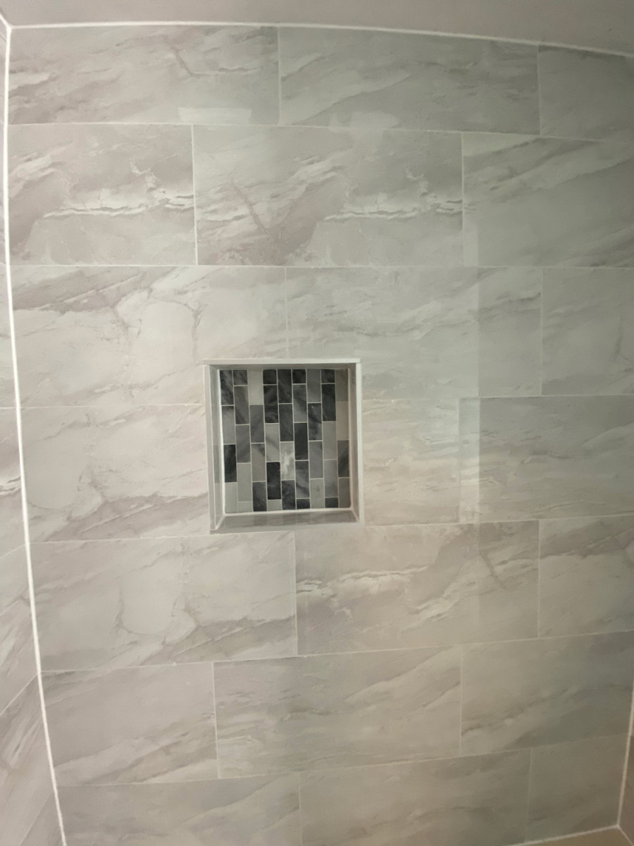 Polished marble tiles