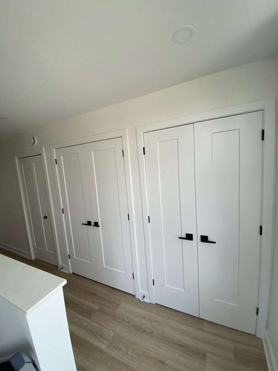 Luxury vinyl flooring with a wood grain finish in a living room